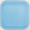 Light Blue Party Paper Square Plates