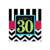 30th Birthday Chevron Party Paper Beverage Napkins