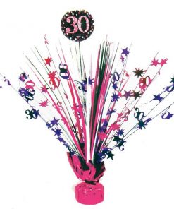 Pink Celebration Party Age 30 Table Centrepiece