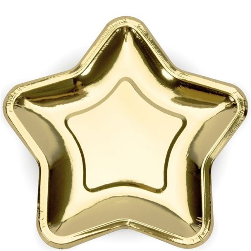 Gold Star Paper Plates