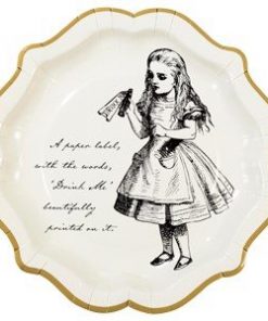 Alternative view of Alice in Wonderland Party Themed Truly Alice Paper Plates - 23cm (Pk 12)