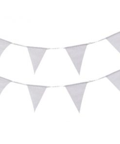 Alternative view of Wedding Beautiful Botanics White Fabric Bunting - 5m