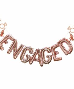 Alternative view of Engaged Rose Gold Balloon Bunting