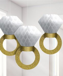 Engagement Ring Honeycomb Hanging Decorations