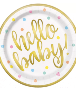 Hello Baby Plates