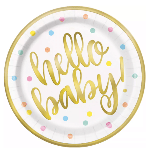 Hello Baby Plates