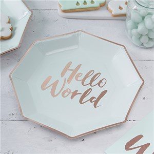 Hallo World Baby Shower Party at Fun Party Supplies in stock