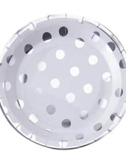 Alternative view of Pick & Mix Silver Party Polka Dot Paper Plates - 23cm (Pk 8)