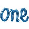 Age One Blue Phrase Balloon Bunting