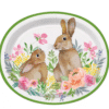 Easter Bunny Oval Paper Plates