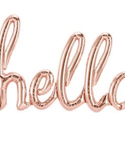 Alternative view of Rose Gold Phrase 'Hello' Foil Balloon - 45"
