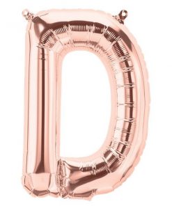 Rose Gold Letter D Foil Balloon