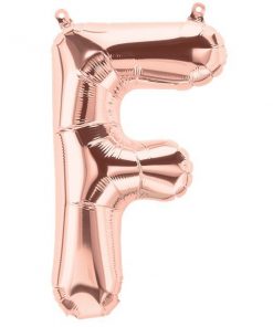Rose Gold Letter F Foil Balloon