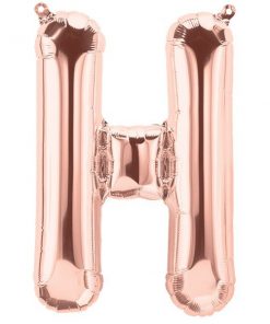 Rose Gold Letter H Foil Balloon