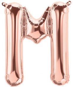 Rose Gold Letter M Foil Balloon