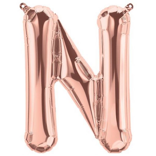 Rose Gold Letter N Foil Balloon