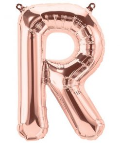 Rose Gold Letter R Foil Balloon