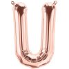 Rose Gold Letter U Foil Balloon