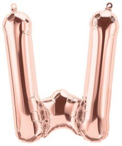 Rose Gold Letter W Foil Balloon