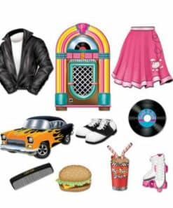 Rock N Roll Grease Classic 50s Cutout Decorations