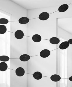 Black Glitter Hanging String Decorations