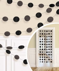 Black Glitter Hanging String Decorations