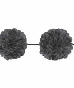 Alternative view of Black Pom Pom Garland Decoration - 3.65m (each)
