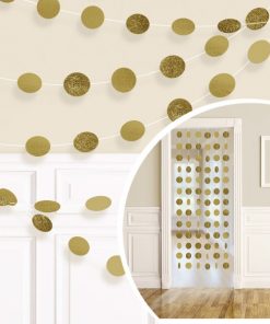 Gold Glitter Hanging String Decorations
