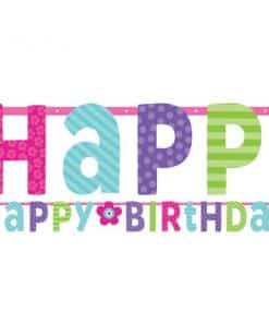 Pink & Teal Giant Letter Banner