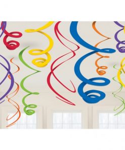 Rainbow Hanging Swirls Decorations