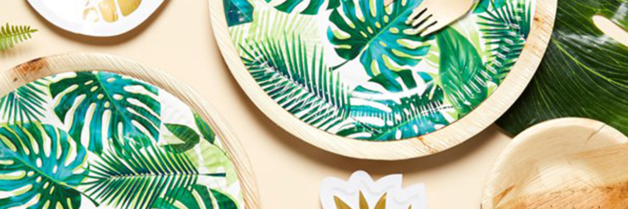 Tropical Fiesta Palm Paper Plates
