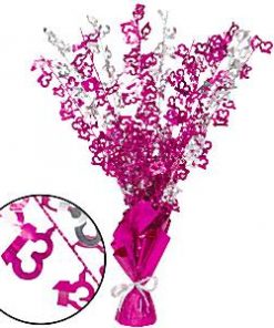 13th Pink Foil Table Decoration