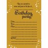 21st Birthday Gold Invitation Cards