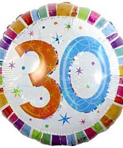 30th Birthday Radiant Round Balloon
