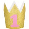 Age 1 Gold Glitter Mini Crown