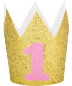 Age 1 Gold Glitter Mini Crown