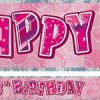 Age 13 Pink Birthday Banner