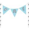 Age One Blue Glitter Cake Bunting