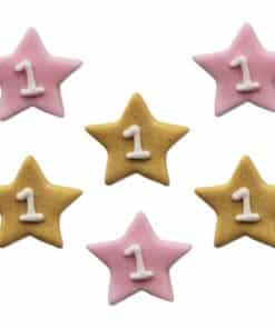 One Little Star Pink Sugar Cake Decorations Toppers