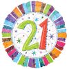 Radiant 21st Birthday Round Foil Balloon