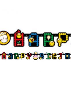 Smiley Party Happy Birthday Letter Banner