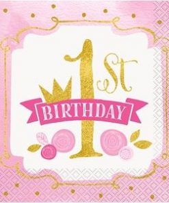 1st Birthday Pink & Gold