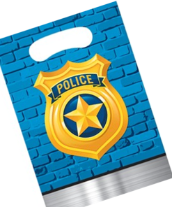 Police Party Plastic Loot Bags
