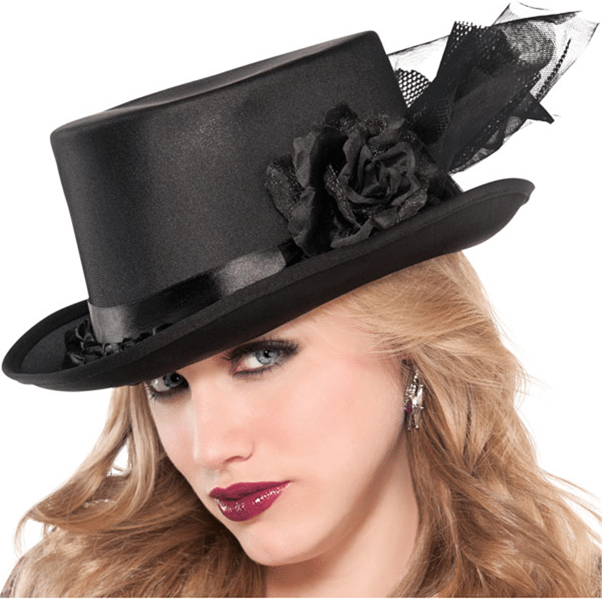 Top hat halloween SeasonsTrading custom made black witch hat