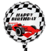 Happy Birthday Racing Themed Party Balloon