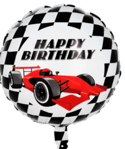 Happy Birthday Racing Themed Party Balloon