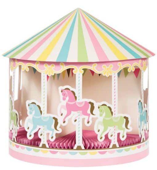 Carousel Baby Shower Party Honeycomb Centrepiece
