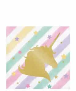 Unicorn Sparkle Party Paper Beverage Napkins
