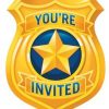 Police Party Postcard Invitations