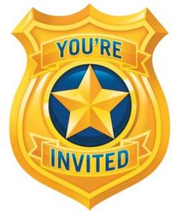 Police Party Postcard Invitations